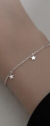 Silver Tiny Star Minimalist Link Bracelet