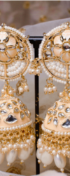 Elegance in White Meenakari Magic Jhumka Earrings