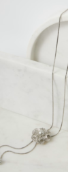 Pearl Grey Pavé Pendant Necklace