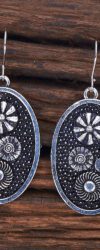 Women Silver Plated Handcrafted Drop Earrings