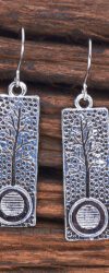 Timeless Elegance Silver Oxidized Hook Earrings